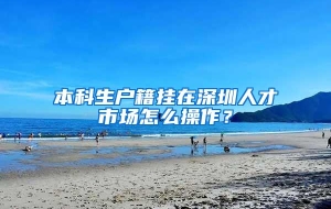 本科生户籍挂在深圳人才市场怎么操作？