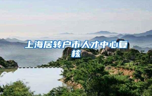 上海居转户市人才中心复核
