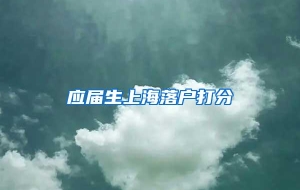 应届生上海落户打分