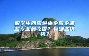 留学生回国进央企国企哪些专业最吃香？有哪些优势？