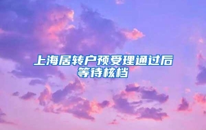 上海居转户预受理通过后等待核档