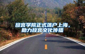 故宫学院正式落户上海，助力故宫文化传播