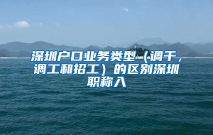 深圳户口业务类型（调干，调工和招工）的区别深圳职称入