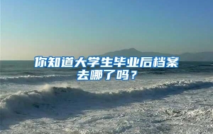 你知道大学生毕业后档案去哪了吗？