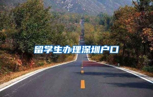 留学生办理深圳户口