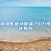 深圳失业补助金2021年还有吗