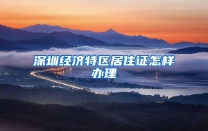 深圳经济特区居住证怎样办理