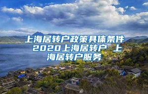 上海居转户政策具体条件 2020上海居转户 上海居转户服务