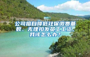 公司擅自降低社保缴费基数、无理扣发员工工资，我该怎么办？