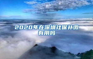 2020年在深圳社保补缴有用吗