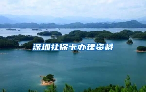 深圳社保卡办理资料