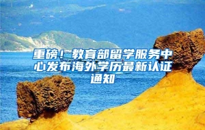 重磅！教育部留学服务中心发布海外学历最新认证通知
