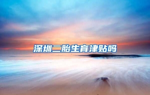 深圳二胎生育津贴吗