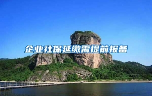 企业社保延缴需提前报备