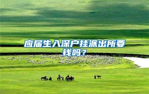 应届生入深户挂派出所要钱吗？