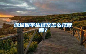 深圳留学生档案怎么托管呢？