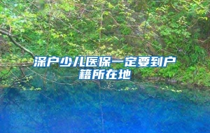 深户少儿医保一定要到户籍所在地