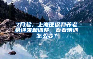 7月起，上海医保和养老金迎来新调整，看看待遇怎么变？