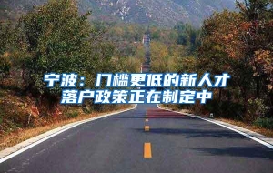 宁波：门槛更低的新人才落户政策正在制定中