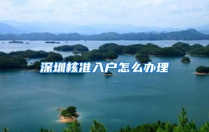 深圳核准入户怎么办理