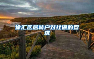 徐汇区居转户对社保的要求