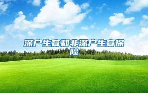 深户生育和非深户生育保险