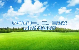 深圳医保一、二、三档究竟有什么区别？
