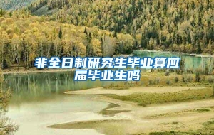 非全日制研究生毕业算应届毕业生吗