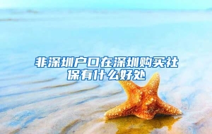 非深圳户口在深圳购买社保有什么好处