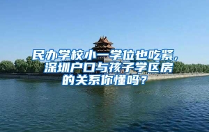 民办学校小一学位也吃紧, 深圳户口与孩子学区房的关系你懂吗？