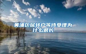 黄浦区居转户等待受理为什么很长