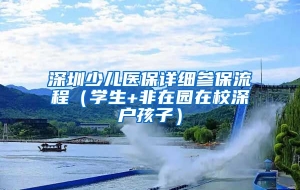 深圳少儿医保详细参保流程（学生+非在园在校深户孩子）