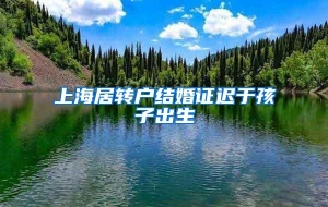 上海居转户结婚证迟于孩子出生