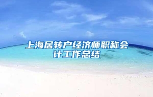 上海居转户经济师职称会计工作总结