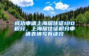 成功申请上海居住证120积分，上海居住证积分申请表填写有诀窍