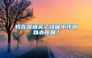 我在深圳买了社保小孩可以办医保？