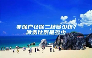 非深户社保二档多少钱？缴费比例是多少