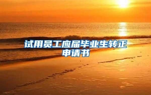 试用员工应届毕业生转正申请书