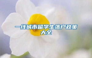 一线城市留学生落户政策大全