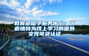 教育部留学服务中心：因疫情转为线上学习的国外文凭可获认证