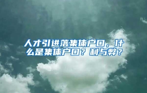 人才引进落集体户口，什么是集体户口？利与弊？