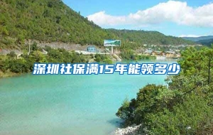 深圳社保满15年能领多少